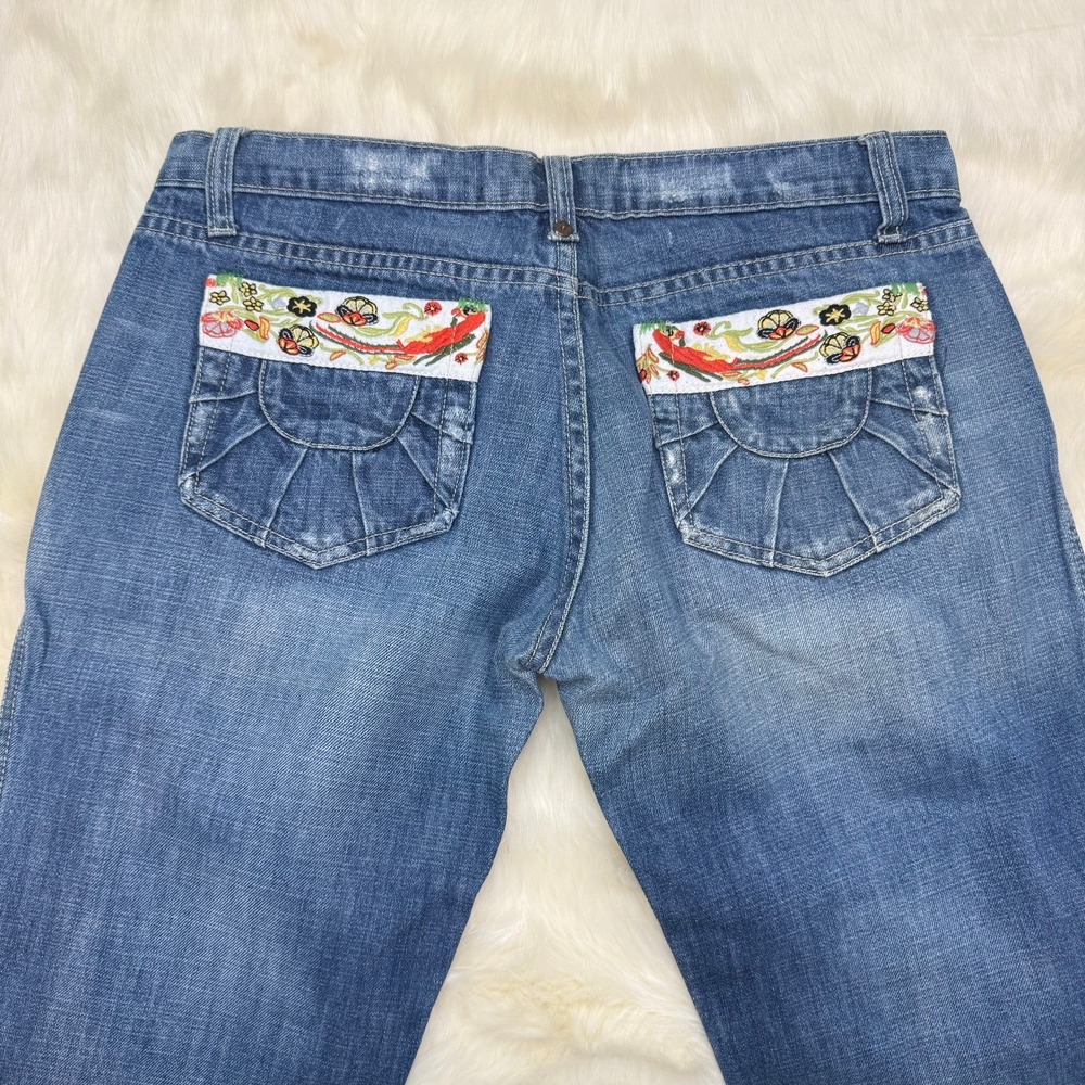 Joe's Jeans | "Floyd" Embroidered Parrot Pocket Denim Jeans w/ Flare Leg‎
